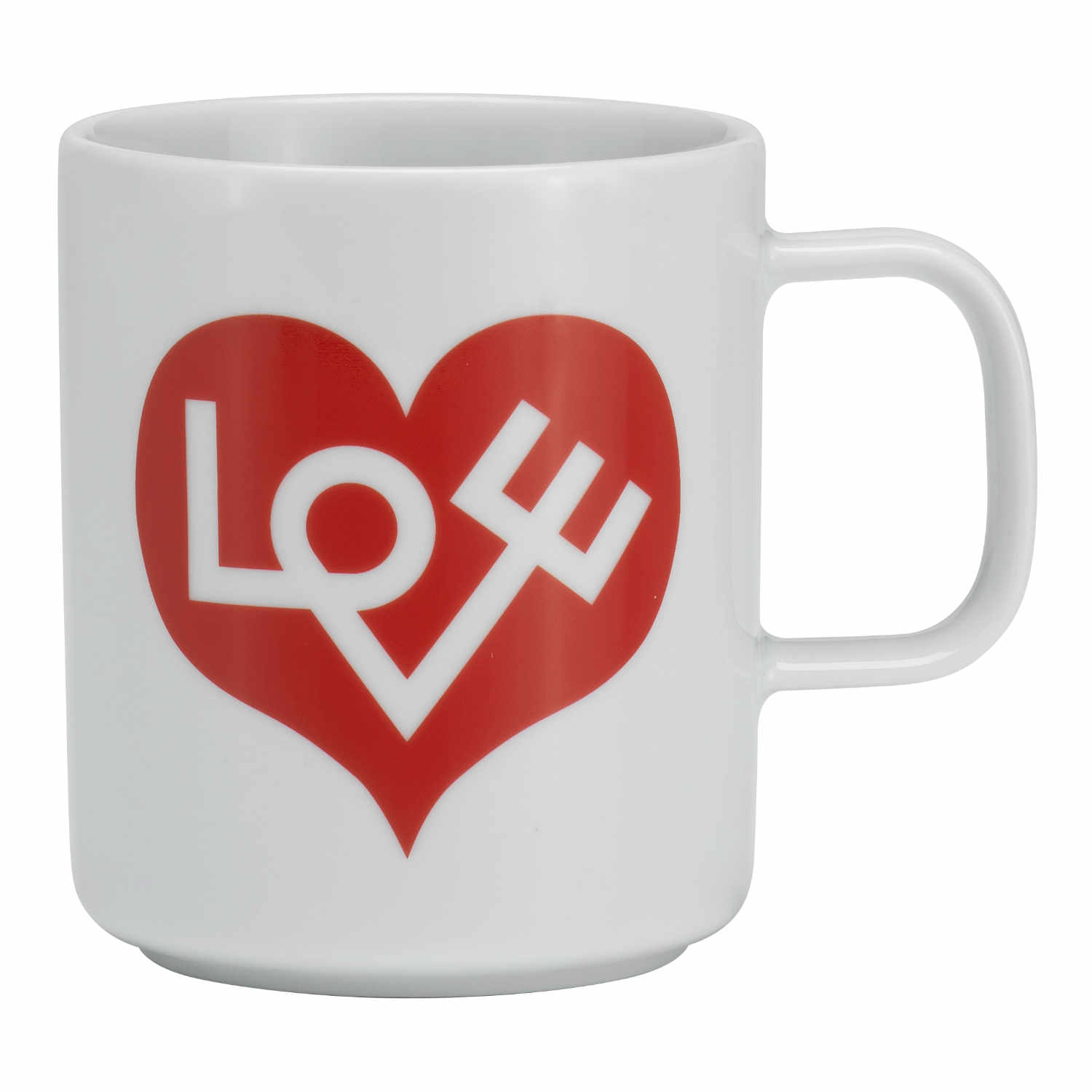 Coffee Mug Tasse, Motiv love heart, crimson von Vitra