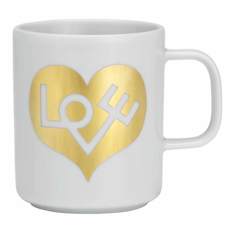 Coffee Mug Tasse, Motiv love heart/gold von Vitra