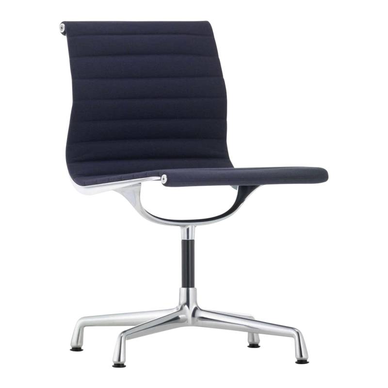 EA101 Aluminium Chair Stoffstuhl, Stoff Hopsak F60 nero, Untergestell beschichtet tiefschwarz 4, Gleiter filzgleiter für harte böden von Vitra