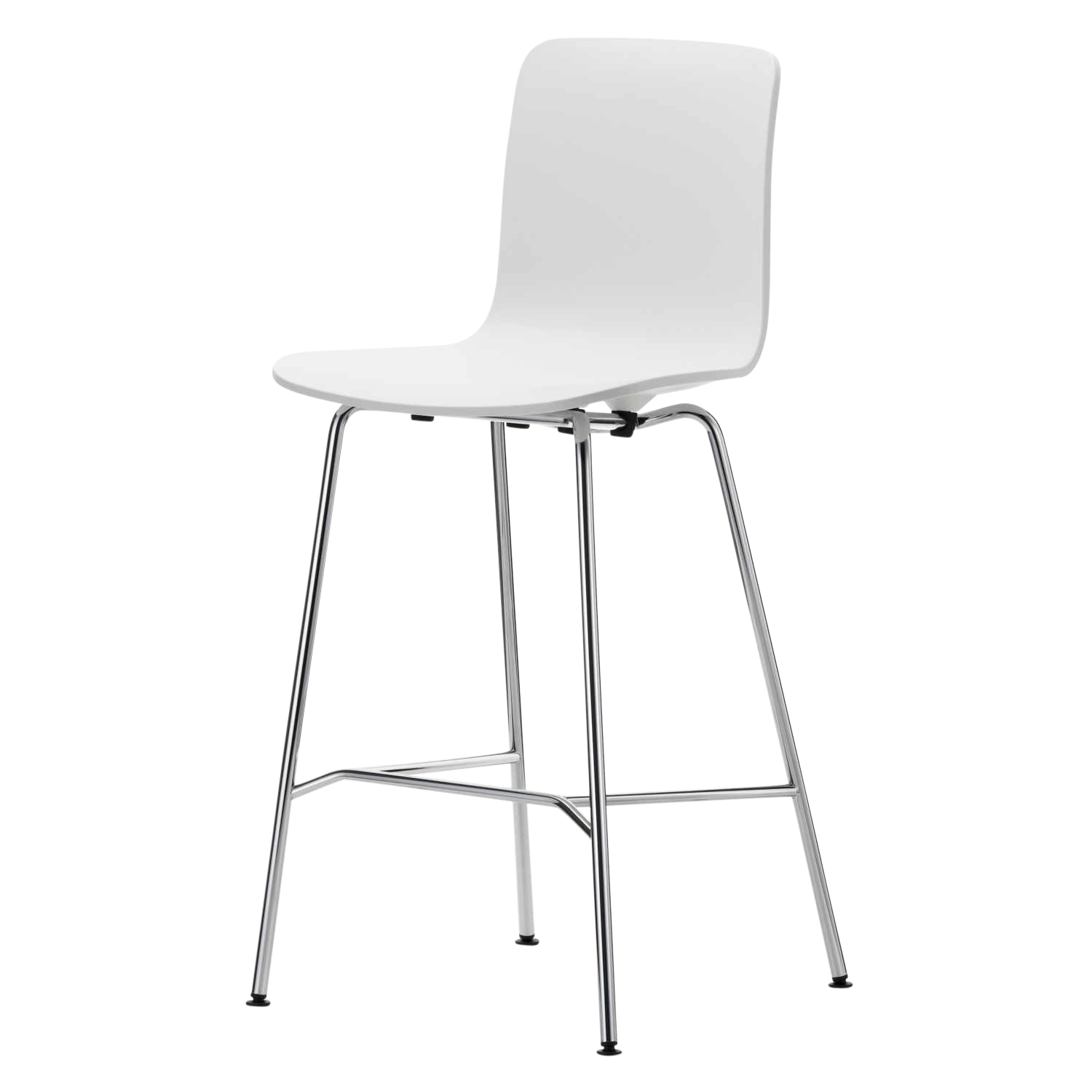 HAL Stool Medium Barstuhl, Sitzschale Polypropylen RE eisgrau re 23, Gleiter gleiter für teppichböden von Vitra