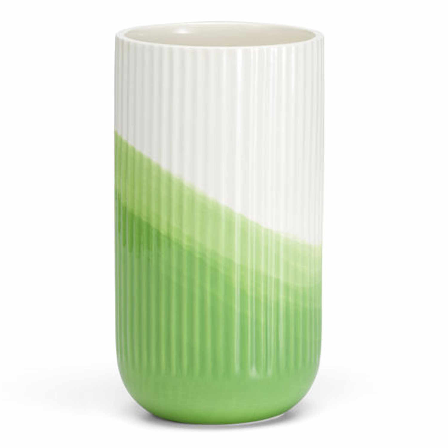 Herringbone Vessels gerillt Vase, Farbe grün von Vitra