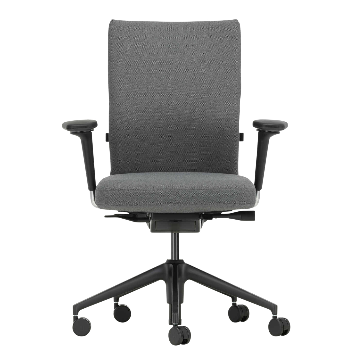 ID Soft Bürodrehstuhl, Sitz Silk Mesh dimgrey 21, Rücken silk mesh olivgrün 01, Armlehne 2d-armlehnen f, aluminium beschichtet, Rollen rolle hart g... von Vitra