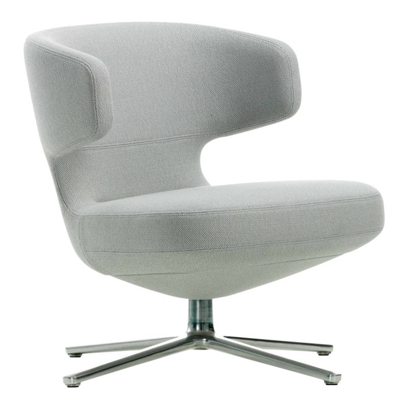 Petit Repos Stoffsessel, Sitzhöhe 44,5 cm, Bezug stoff dumet zartrosé/koralle, Untergestell basic dark pulverbeschichtet (glatt), Gleiter gleiter f... von Vitra