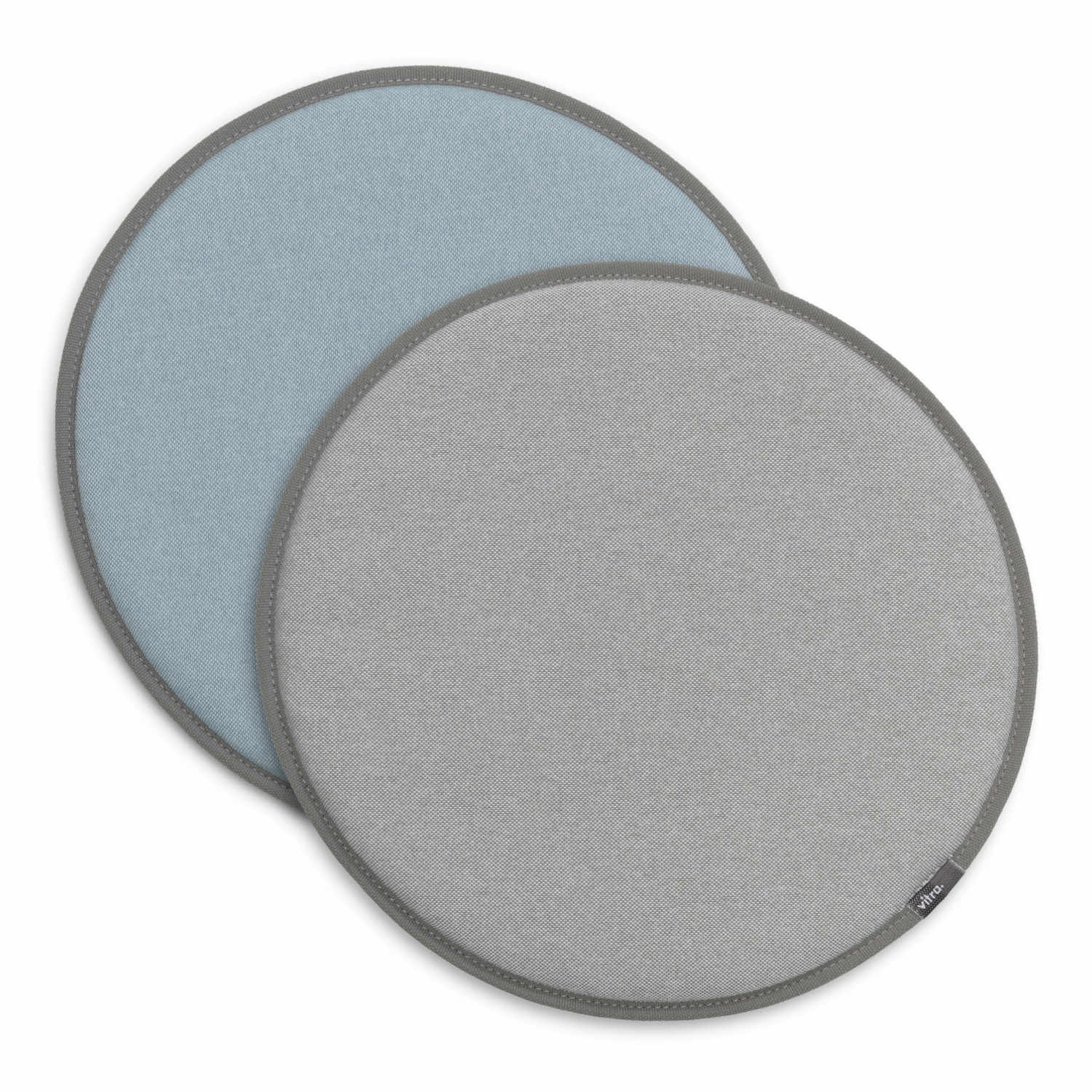 Seat Dots Sitzkissen/Sitzauflage, Farbe crèmeweiss/sierragrau - lichtgrau/eisblau von Vitra