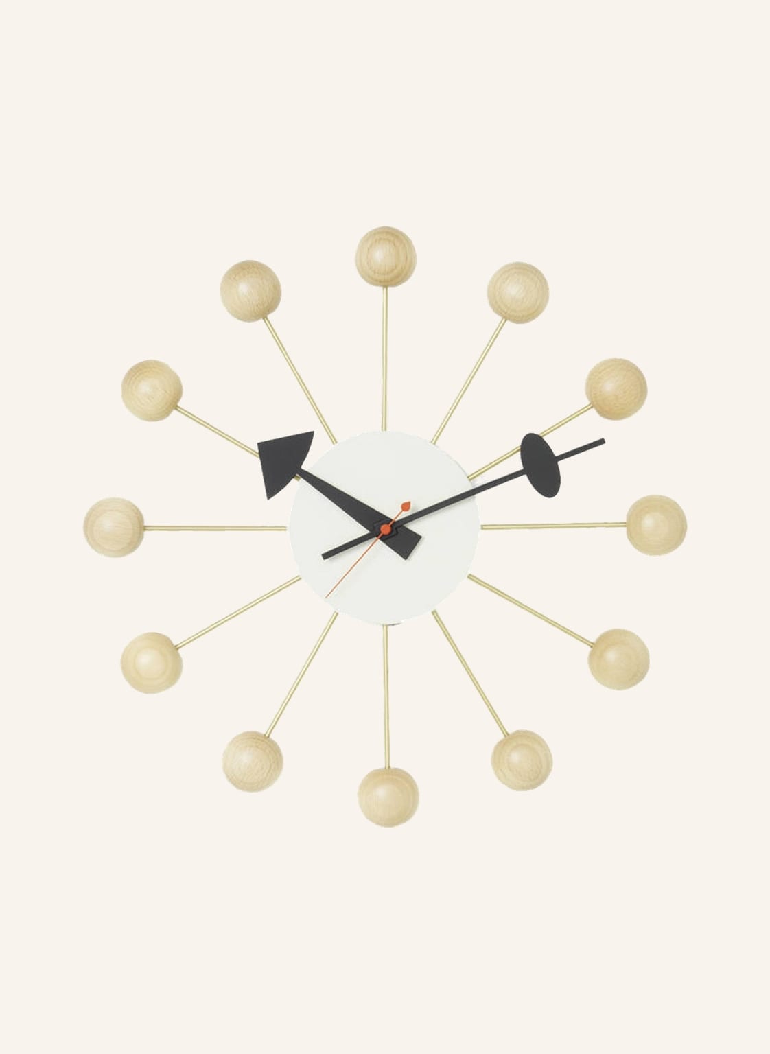 Vitra Wanduhr Ball Clock beige von Vitra