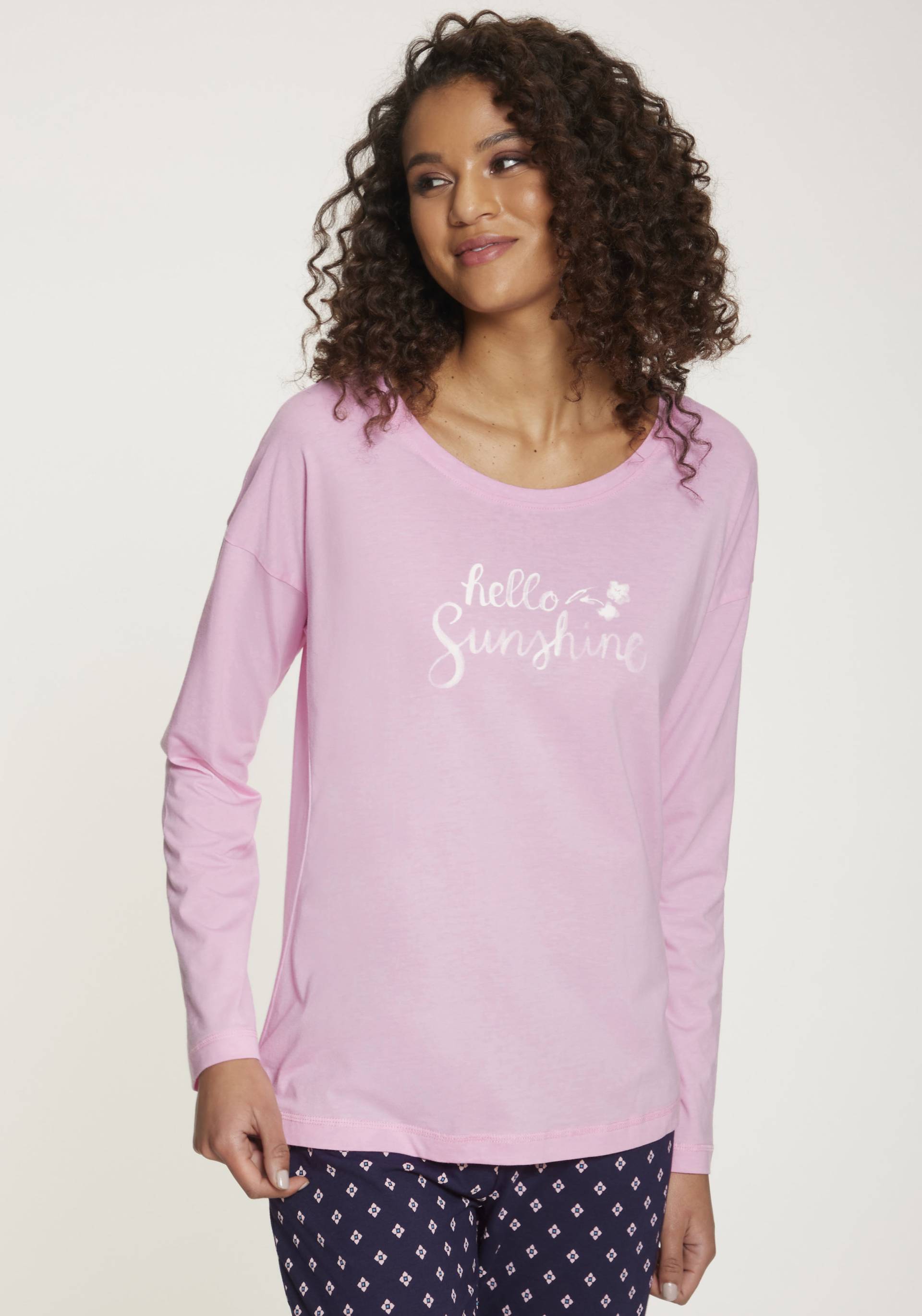 Vivance Dreams Pyjamaoberteil, mit Frontdruck von Vivance Dreams