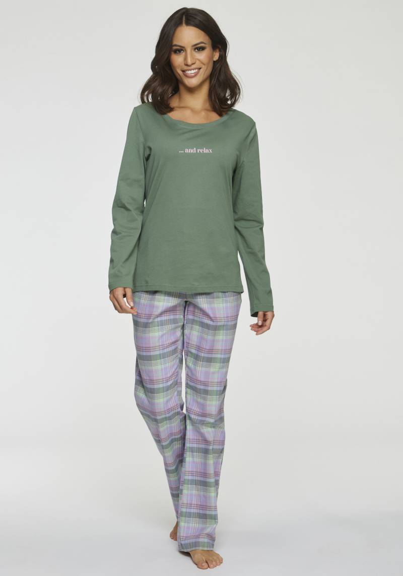 Vivance Dreams Pyjama, (2 tlg.), aus kuschelig weichem Flanell von Vivance Dreams