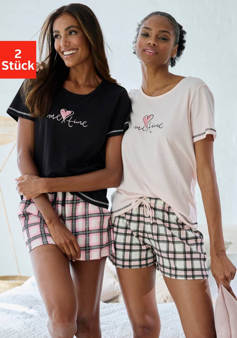 Vivance Dreams Shorty, (Packung, 4 tlg., 2 Stück), im Doppelpack mit Karomuster von Vivance Dreams