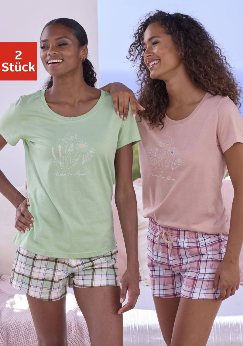 Vivance Dreams Shorty, (Set, 2 Stück), mit karierter Pyjamashorts von Vivance Dreams