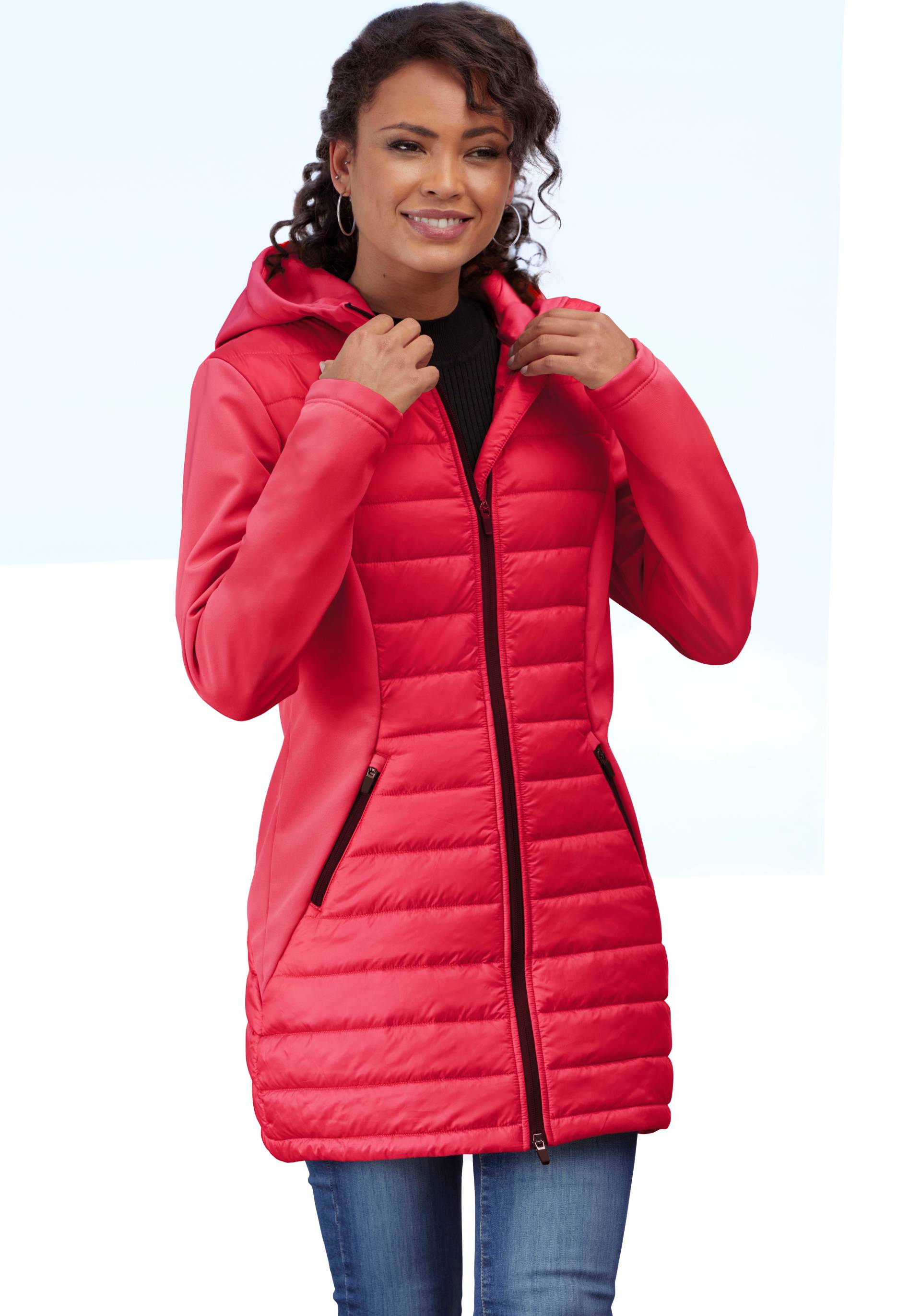 Vivance active Steppjacke, mit Kapuze, mit Ärmeln und Einsätzen aus Softshell-Material Vivance active Steppjacke, mit Kapuze, mit Ärmeln und Einsätzen aus Softshell-Material von Vivance active