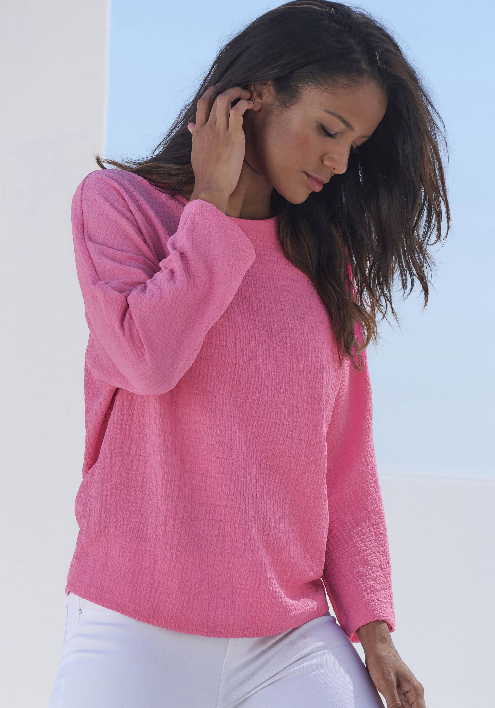 Vivance 2-in-1-Shirt »zum Krempeln«, aus bügelfreier Crêpe-Qualität von Vivance