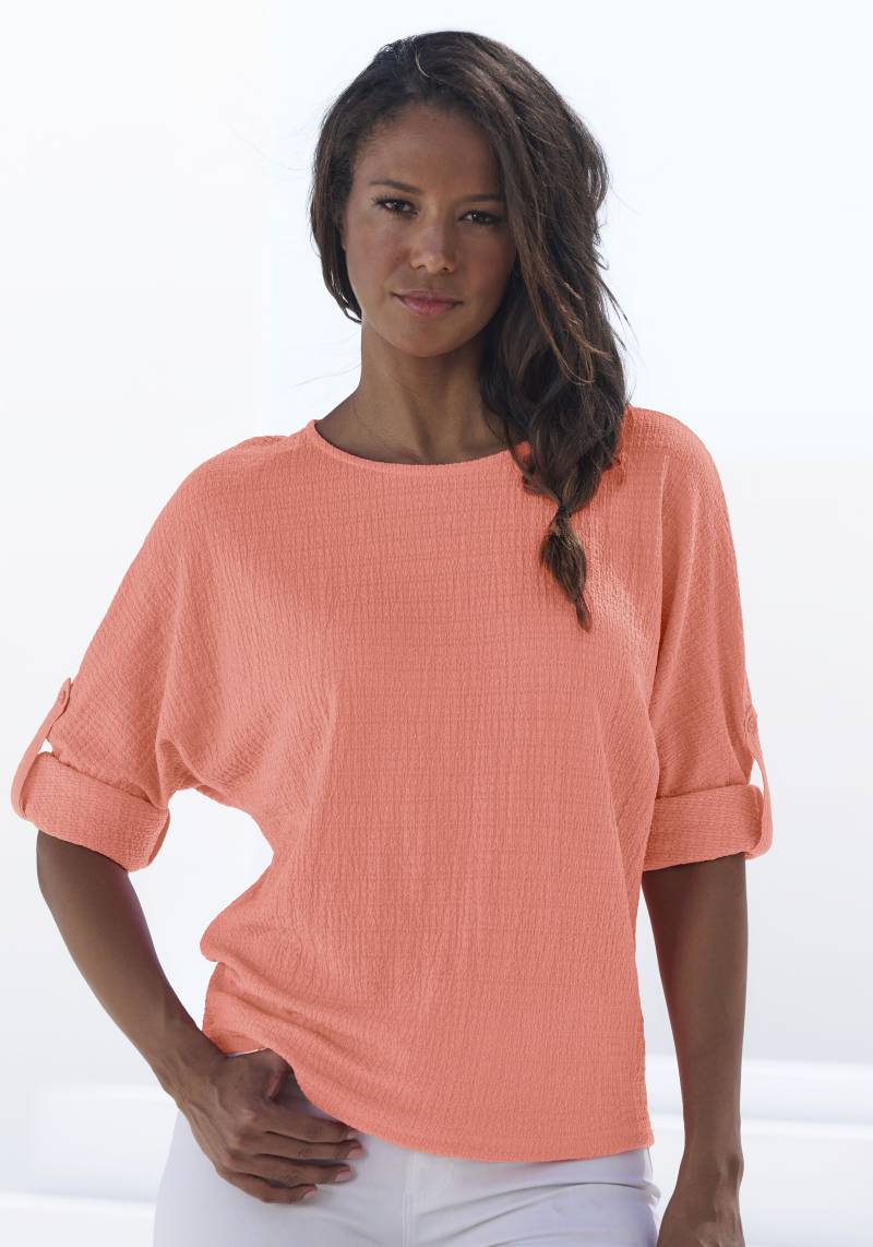 Vivance 2-in-1-Shirt »zum Krempeln«, aus bügelfreier Crêpe-Qualität von Vivance