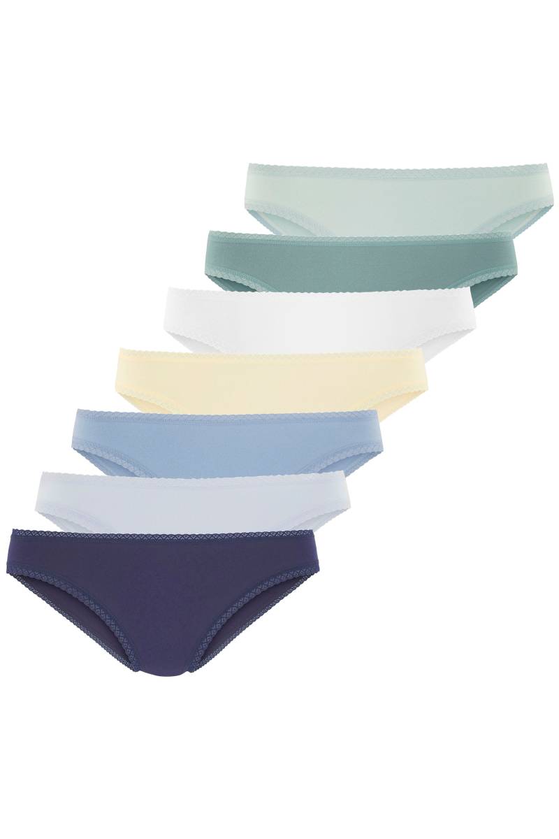 Vivance Brasilslip, (7er-Pack), mit feiner Spitzeneinfassung und aus weicher Baumwollqualität von Vivance