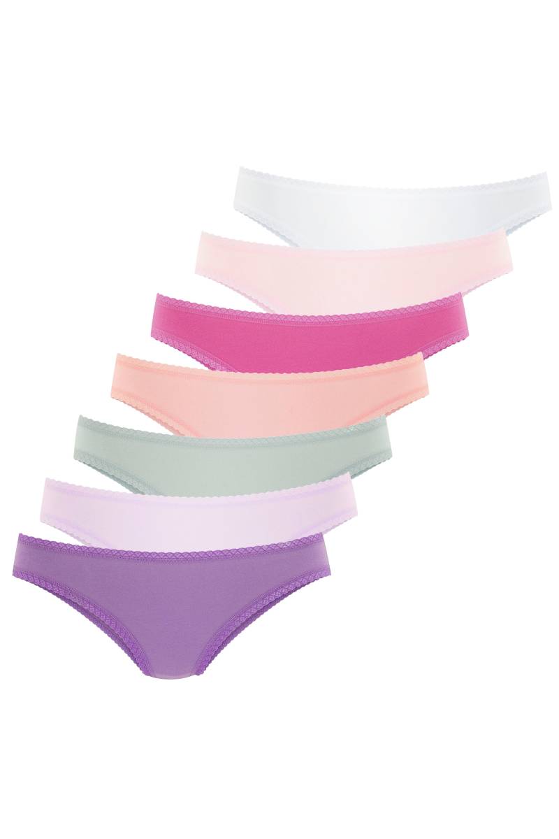Vivance Brasilslip, (7er-Pack), mit feiner Spitzeneinfassung und aus weicher Baumwollqualität von Vivance