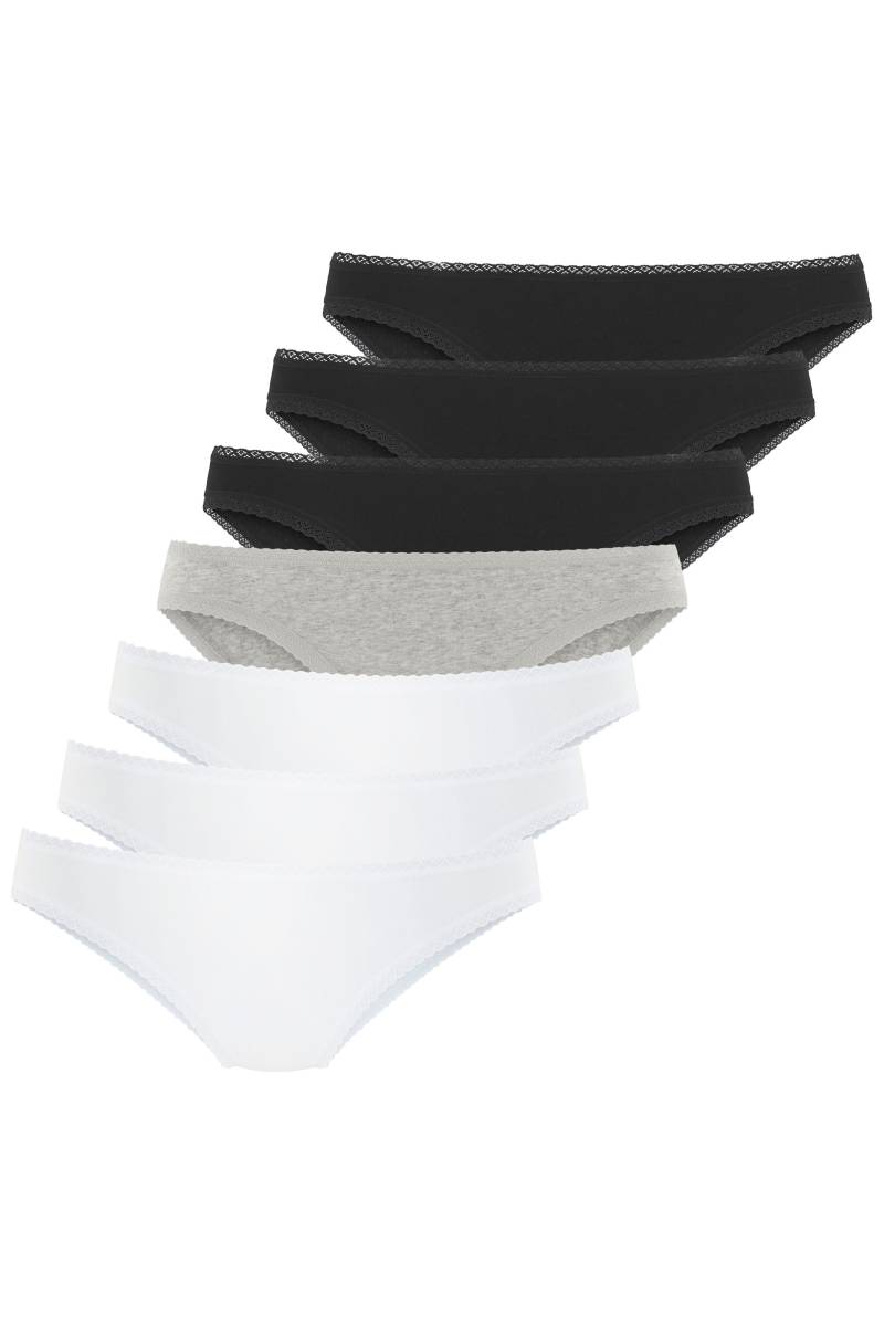 Vivance Brasilslip, (7er-Pack), mit feiner Spitzeneinfassung und aus weicher Baumwollqualität von Vivance