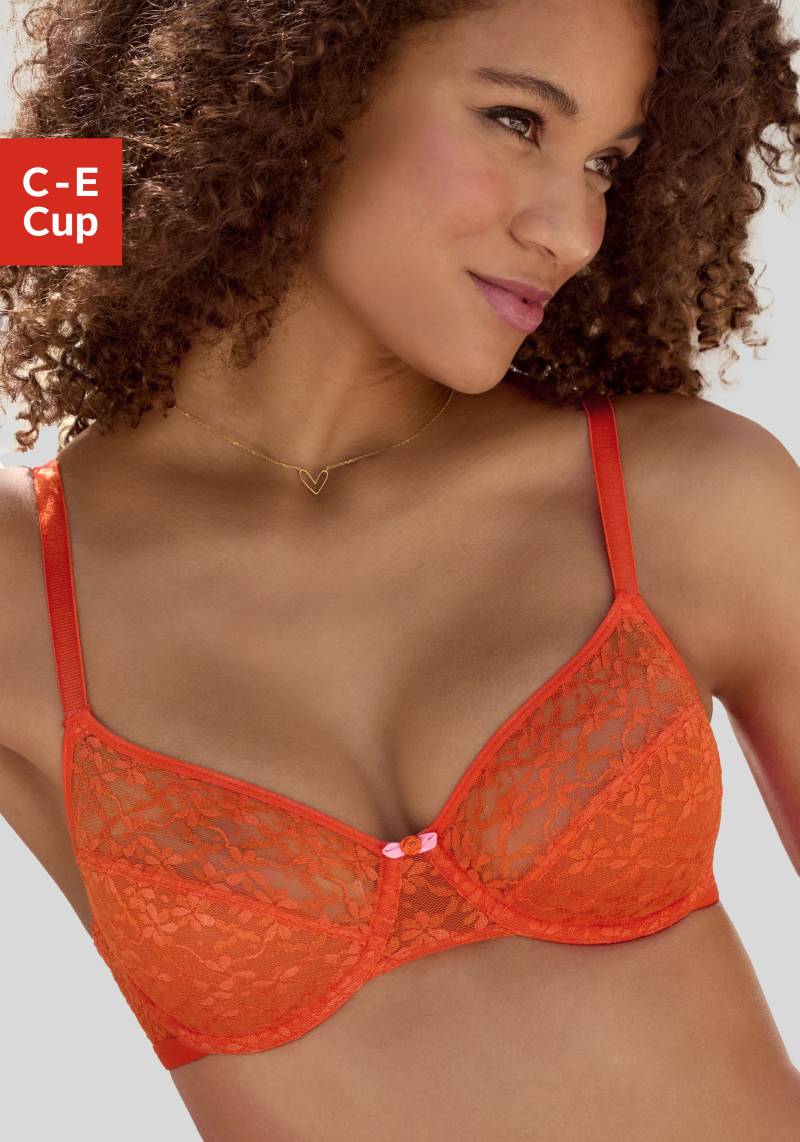 Vivance Bügel-BH, aus blumiger Spitze, im hübschen Balconnet-Schnitt, Dessous von Vivance