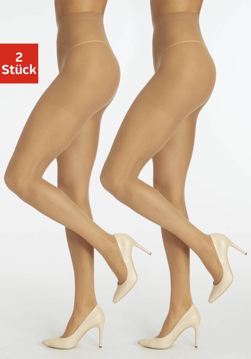Vivance Feinstrumpfhose, (Packung, 2 St.), Super-Stretch-Curvy Panty von Vivance