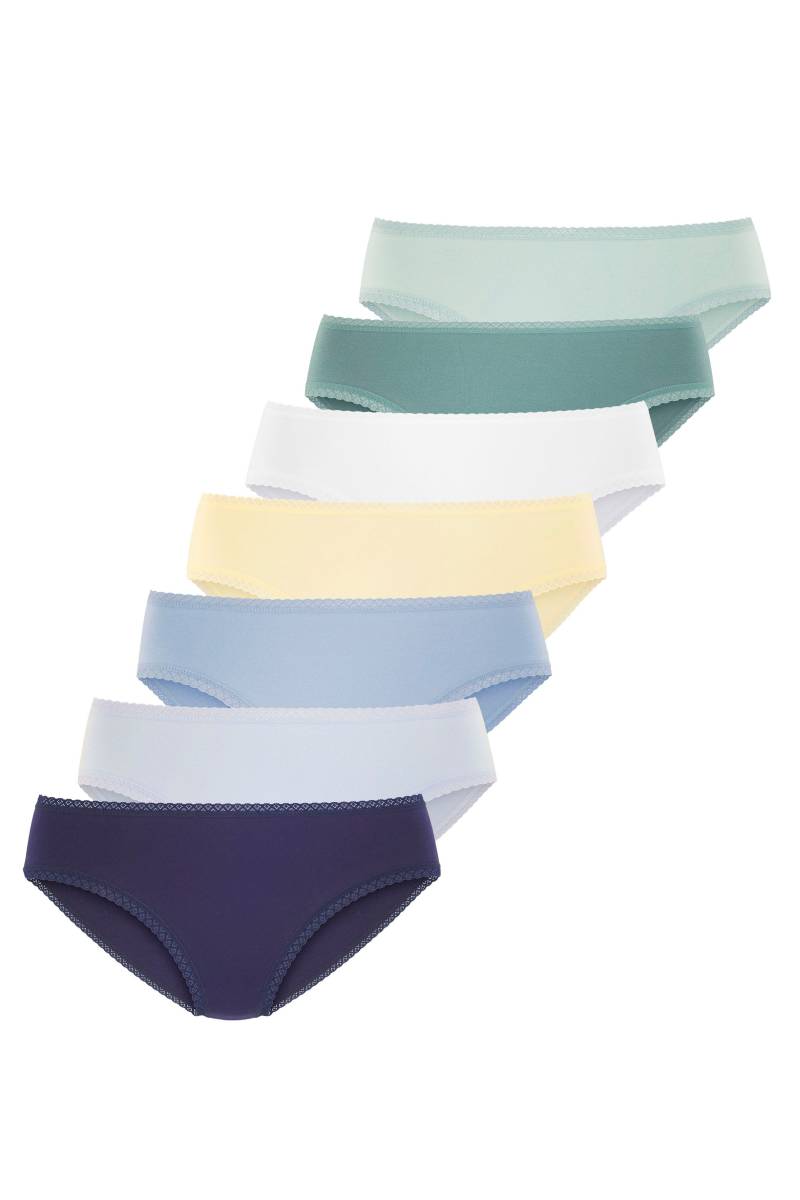 Vivance Jazz-Pants Slips, (7er-Pack), aus weicher Baumwollqualität mit feiner Spitzeneinfassung von Vivance