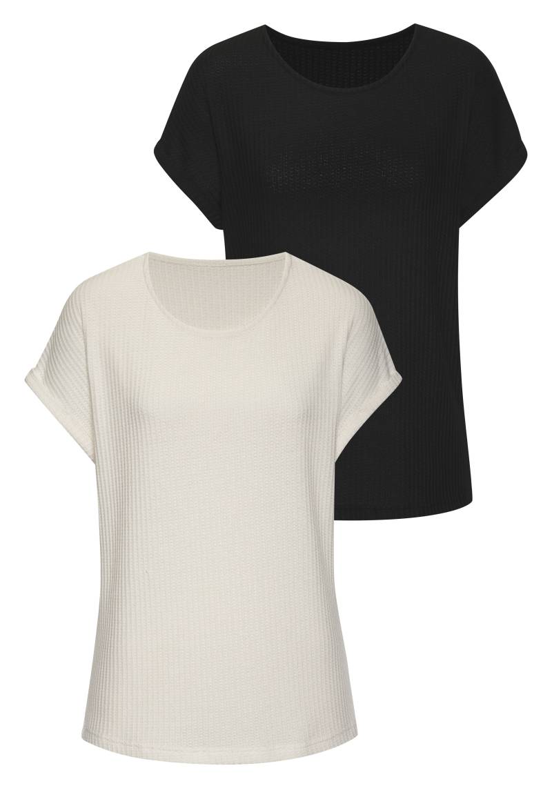 Vivance Kurzarmshirt »aus weicher Piqué-Qualität«, (2er-Pack) von Vivance