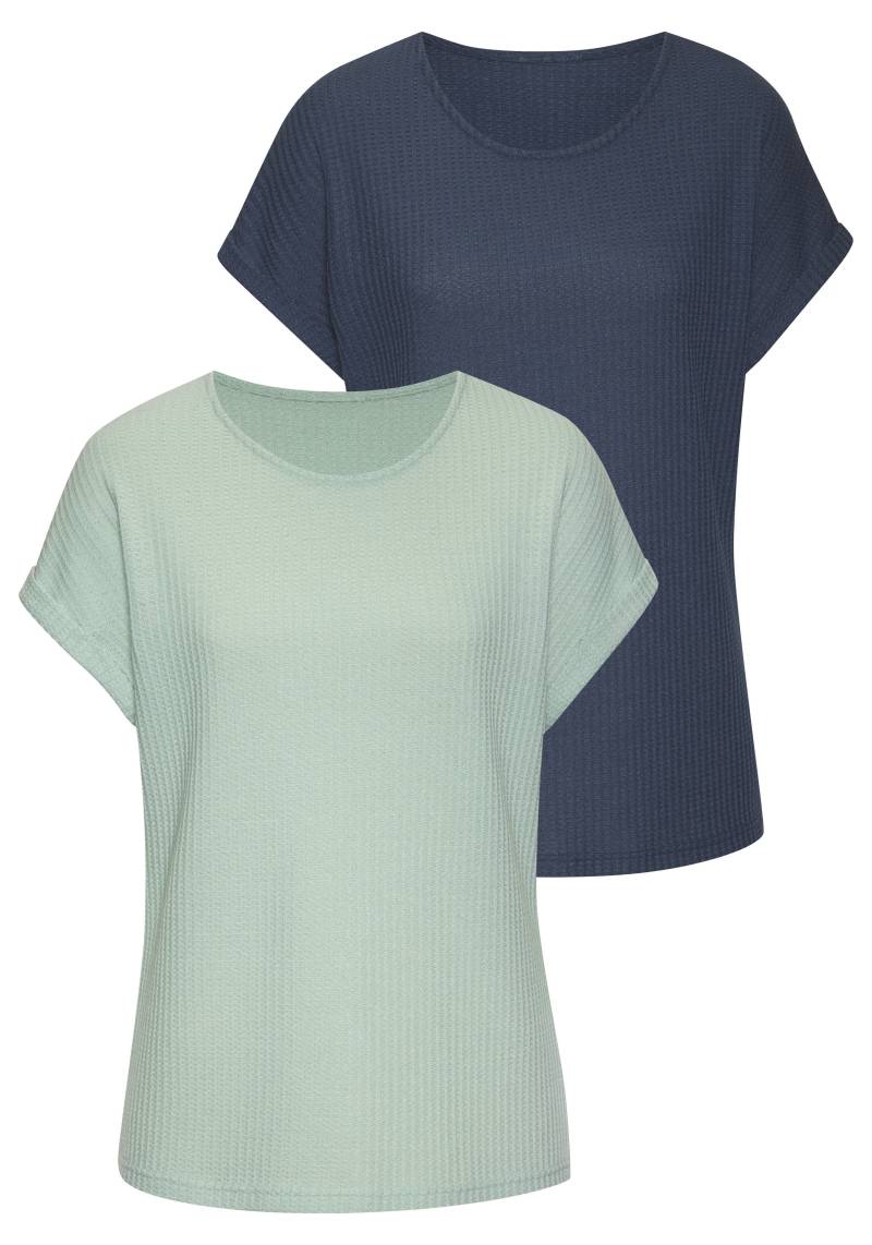 Vivance Kurzarmshirt »aus weicher Piqué-Qualität«, (2er-Pack) von Vivance