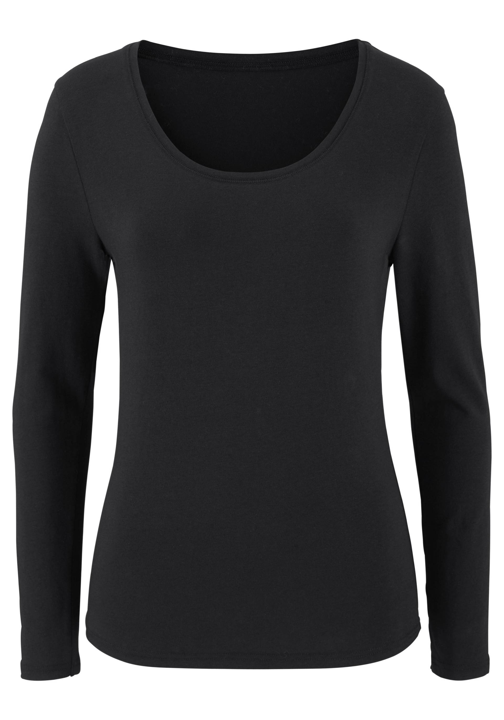 Vivance Langarmshirt »aus elastischer Baumwoll-Qualität«, (2er-Pack) von Vivance