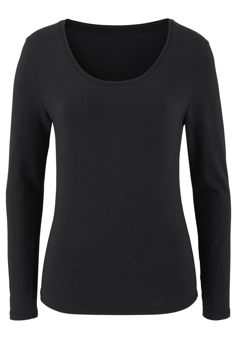 Vivance Langarmshirt »aus elastischer Baumwoll-Qualität«, (2er-Pack) von Vivance