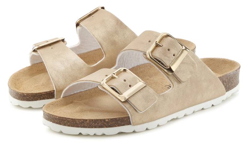 Vivance Pantolette »Mule, Sandale, offener Schuh,«, mit softer Innensohle und Komfortkorkfussbett aus Leder von Vivance