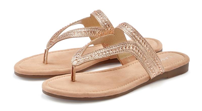 Vivance Pantolette »Mule, Sommerschuh, offener Schuh, Zehentrenner, Sandale,«, mit Schmucksteinchen VEGAN von Vivance
