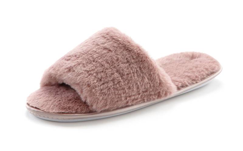 Vivance Pantolette »Hausschuh, Pantolette, Pantoffel,«, mit kuscheligem, warmen Fellimitat VEGAN von Vivance