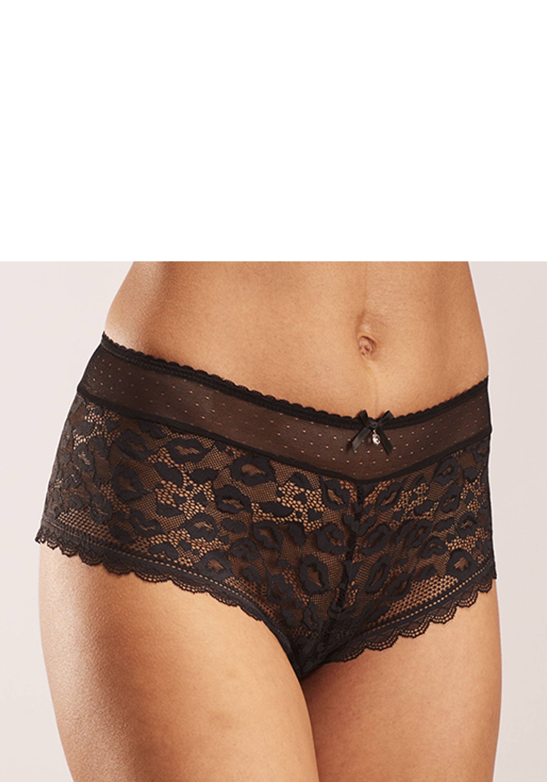 Vivance Panty, aus Spitze in Kussmund-Optik und weichem Mesh-Material Vivance Panty, aus Spitze in Kussmund-Optik und weichem Mesh-Material von Vivance
