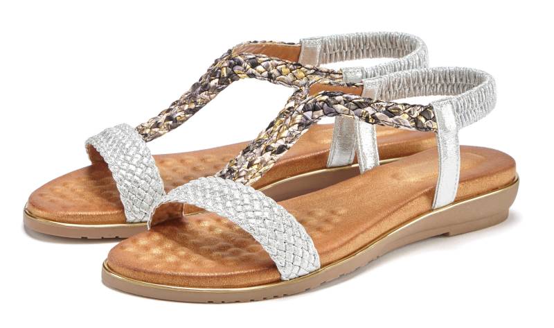 Vivance Sandale »Sommerschuh«, Sandalette, Sommerschuh mit geflochtenen Riemchen und weichem Fussbett von Vivance