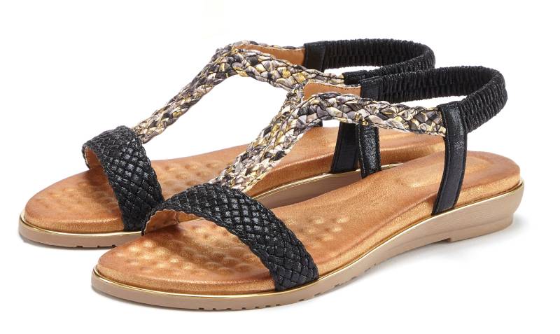 Vivance Sandale »Sommerschuh«, Sandalette, Sommerschuh mit geflochtenen Riemchen und weichem Fussbett von Vivance