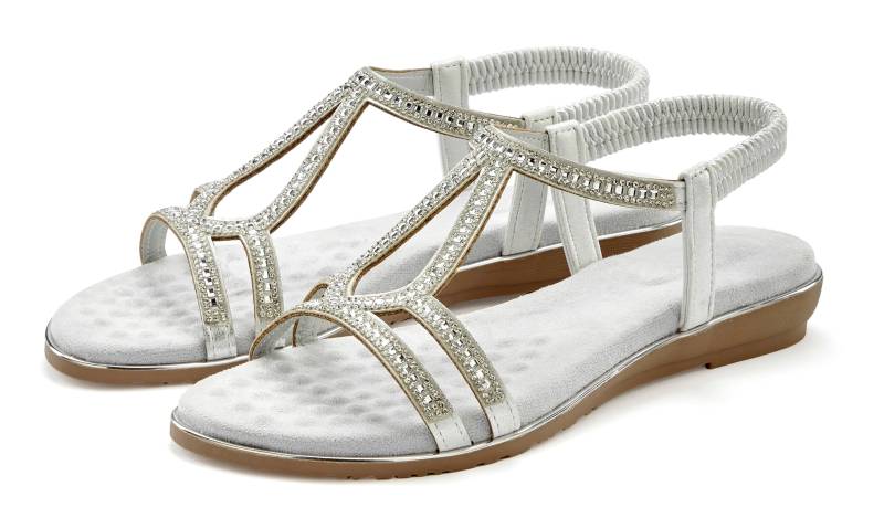Vivance Sandale »Sandalette, Sommerschuh,«, mit Glitzer Verzierungen und elastischen Riemchen von Vivance