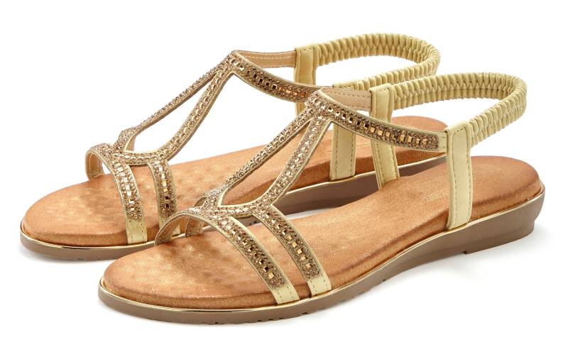 Vivance Sandale »Sandalette, Sommerschuh,«, mit Glitzer Verzierungen und elastischen Riemchen von Vivance