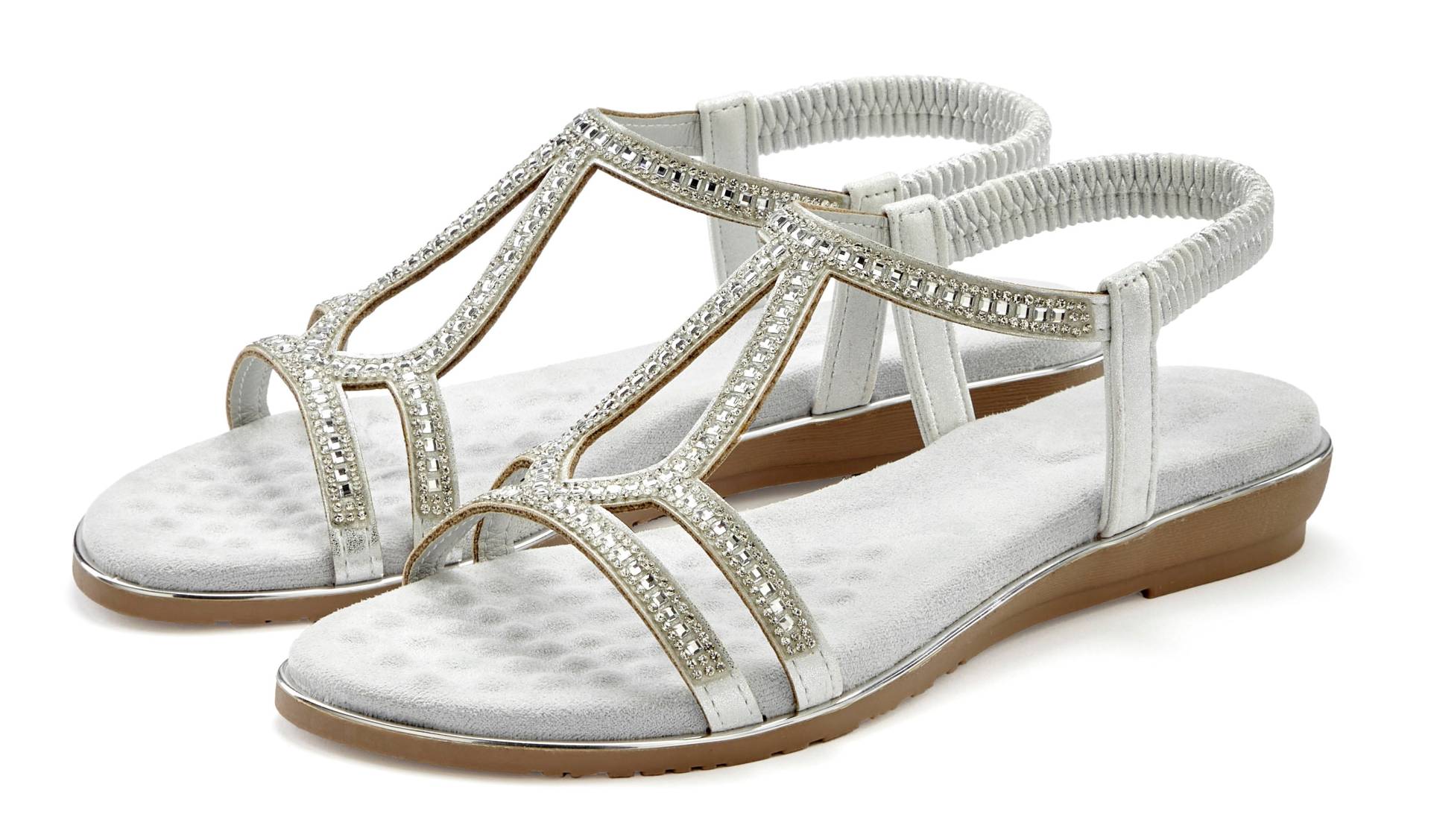 Vivance Sandale »Sandalette, Sommerschuh,«, mit Glitzer Verzierungen und elastischen Riemchen Vivance Sandale »Sandalette, Sommerschuh,«, mit Glitzer Verzierungen und elastischen Riemchen von Vivance
