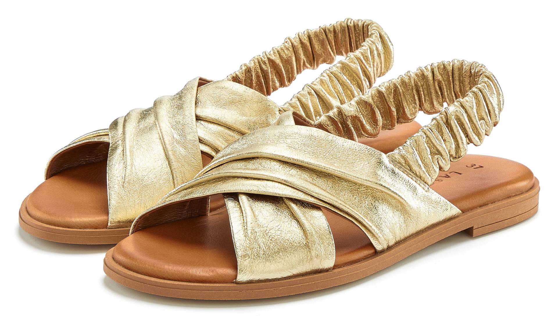 Vivance Sandale »Sandalette, Sommerschuh, offener Schuh, Pantolette«, aus Leder mit elastischen Riemchen Vivance Sandale »Sandalette, Sommerschuh, offener Schuh, Pantolette«, aus Leder mit elastischen Riemchen von Vivance