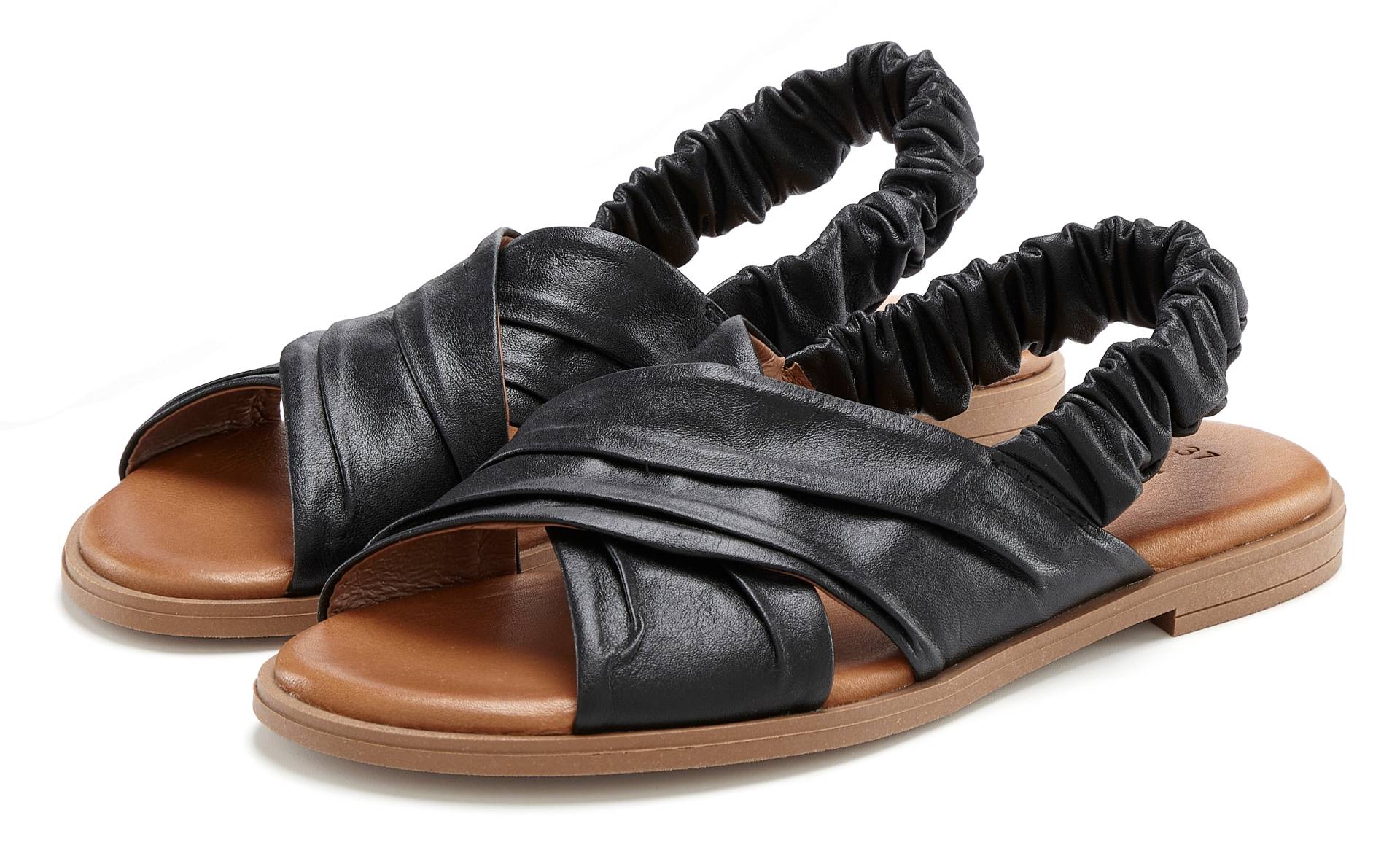Vivance Sandale »Sandalette, Sommerschuh, offener Schuh, Pantolette«, aus Leder mit elastischen Riemchen Vivance Sandale »Sandalette, Sommerschuh, offener Schuh, Pantolette«, aus Leder mit elastischen Riemchen von Vivance