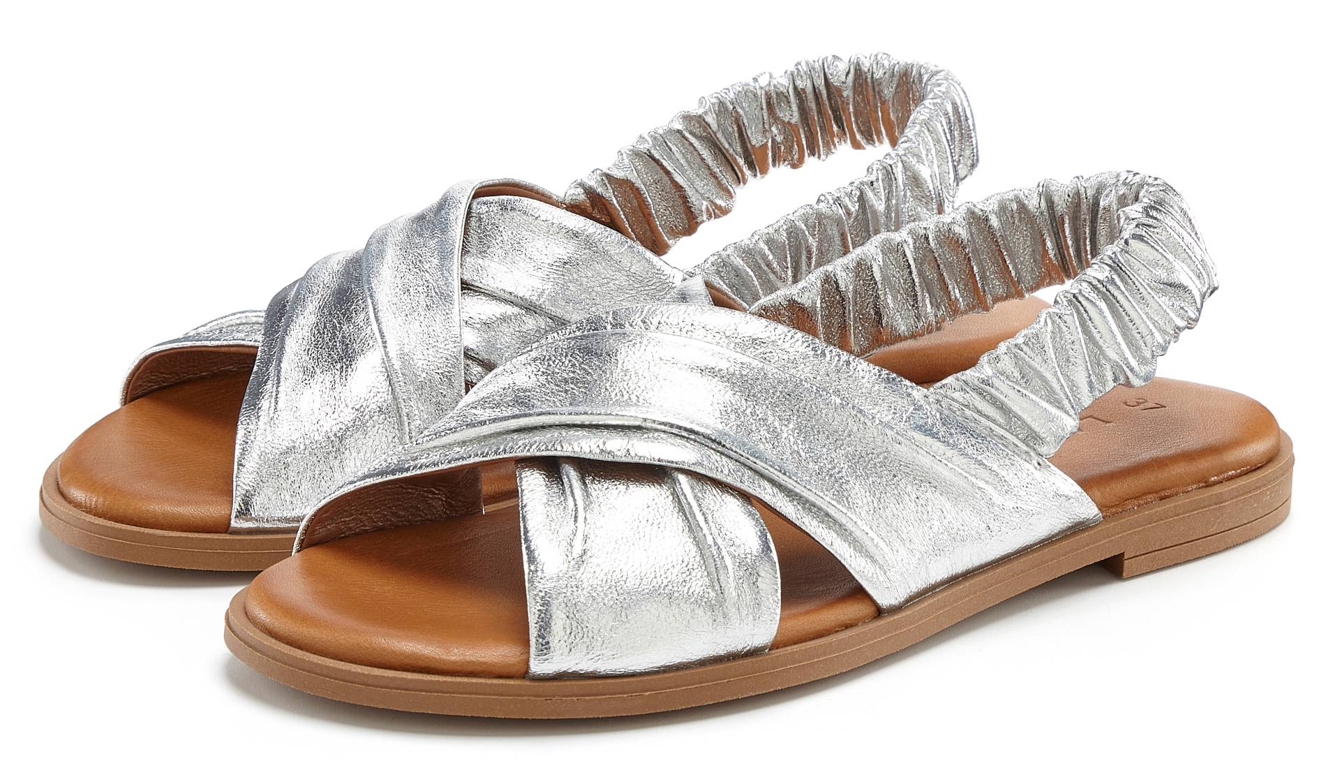 Vivance Sandale »Sandalette, Sommerschuh, offener Schuh, Pantolette«, aus Leder mit elastischen Riemchen Vivance Sandale »Sandalette, Sommerschuh, offener Schuh, Pantolette«, aus Leder mit elastischen Riemchen von Vivance