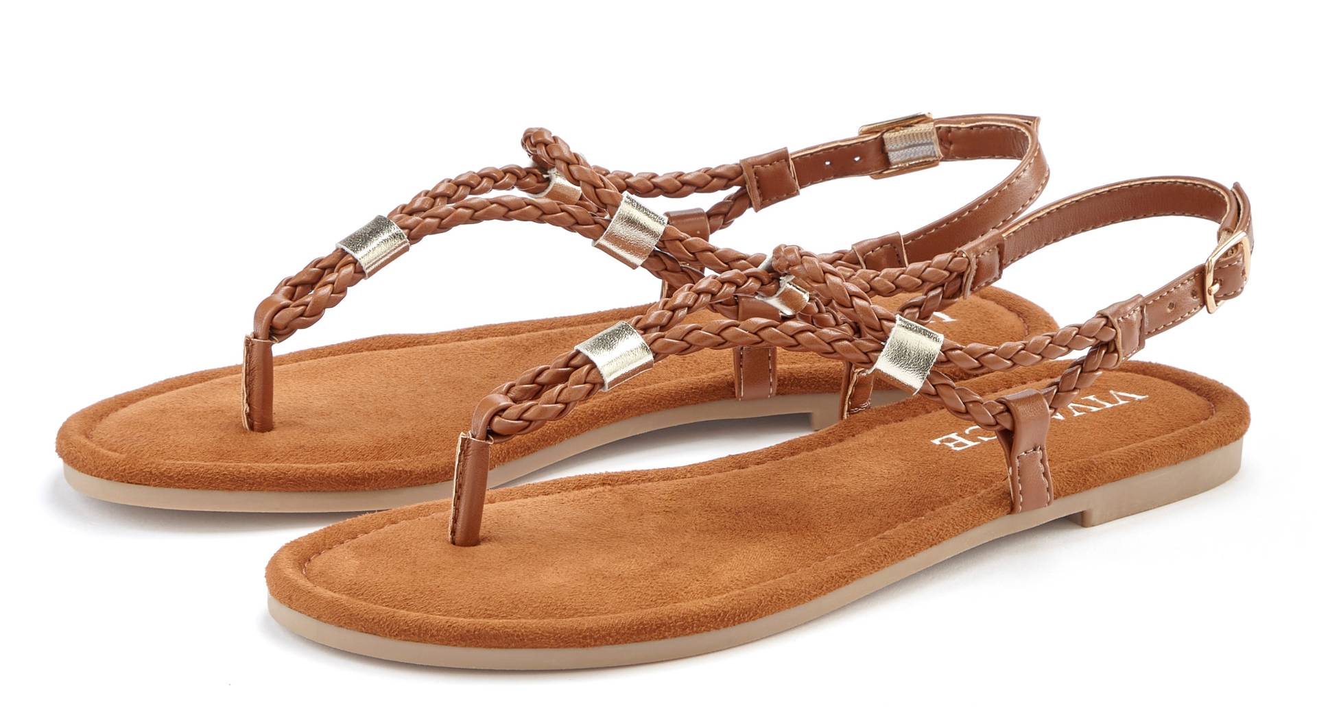 Vivance Sandale »Sommerschuh«, Zehentrenner, Sommerschuh, Sandalette mit raffinierten Riemchen Vivance Sandale »Sommerschuh«, Zehentrenner, Sommerschuh, Sandalette mit raffinierten Riemchen von Vivance