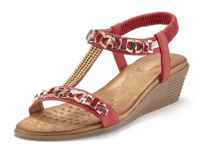 Vivance Sandalette »Sommerschuh«, Sandale, Sommerschuh mit Keilabsatz und elastischen Riemchen von Vivance