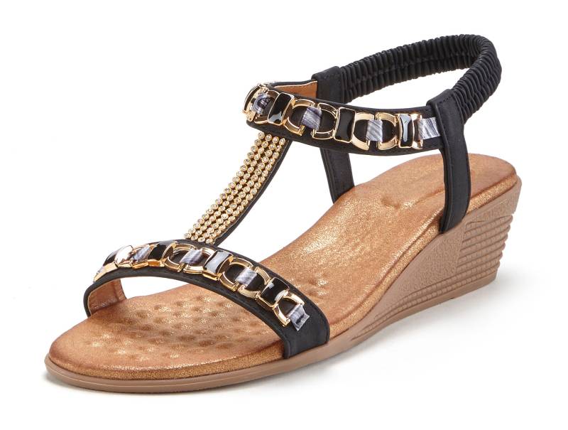 Vivance Sandalette »Sommerschuh«, Sandale, Sommerschuh mit Keilabsatz und elastischen Riemchen von Vivance