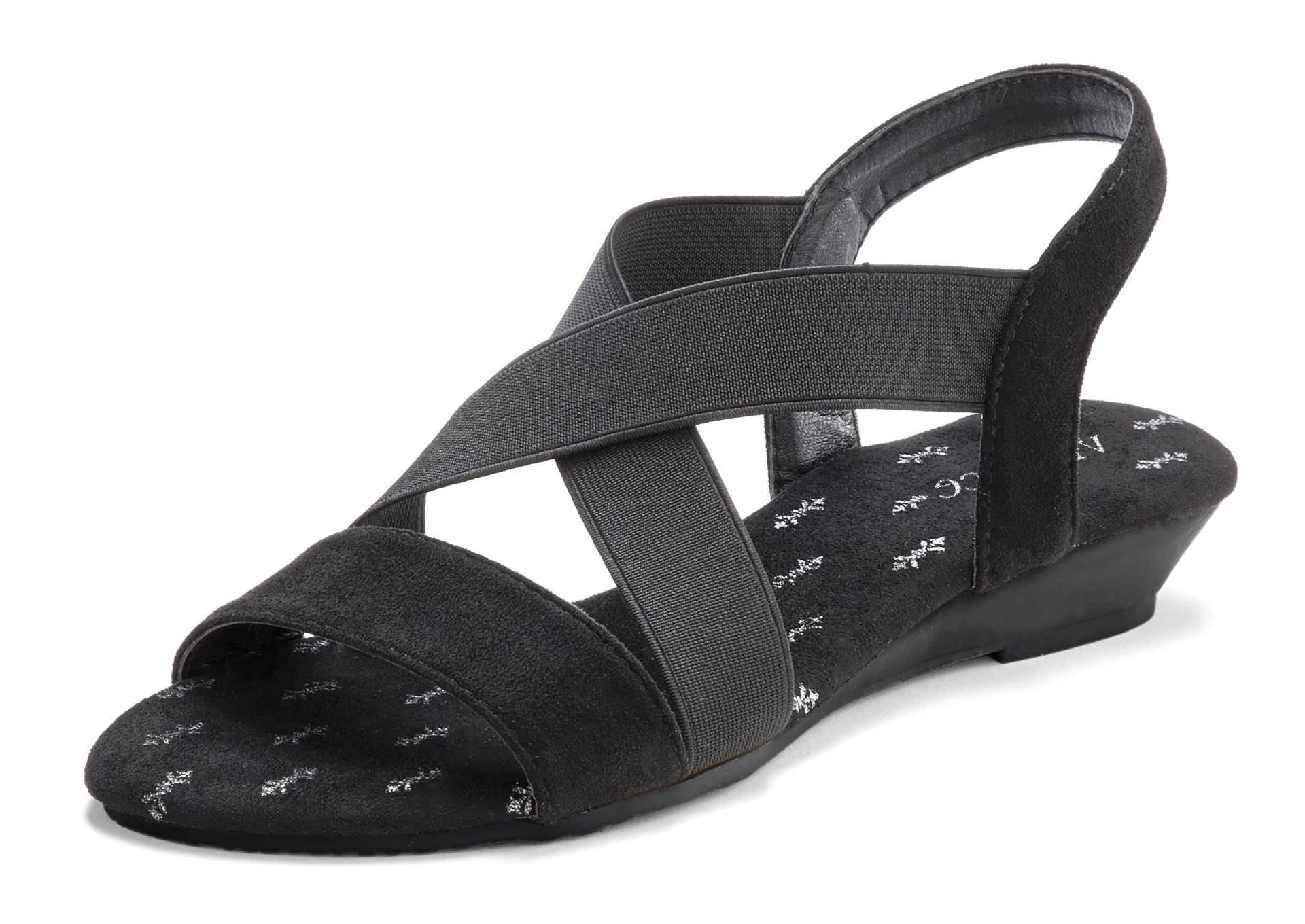 Vivance Sandalette »Sommerschuh«, Sandale, Sommerschuh mit elastischen Riemchen und Keilabsatz VEGAN von Vivance