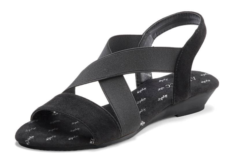 Vivance Sandalette »Sommerschuh«, Sandale, Sommerschuh mit elastischen Riemchen und Keilabsatz VEGAN von Vivance