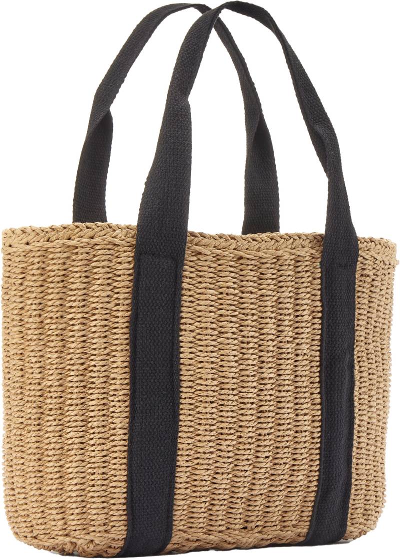 Vivance Shopper »Strandtasche«, Schultertasche,Korbtasche,Tragetasche,Bast-Optik VEGAN von Vivance
