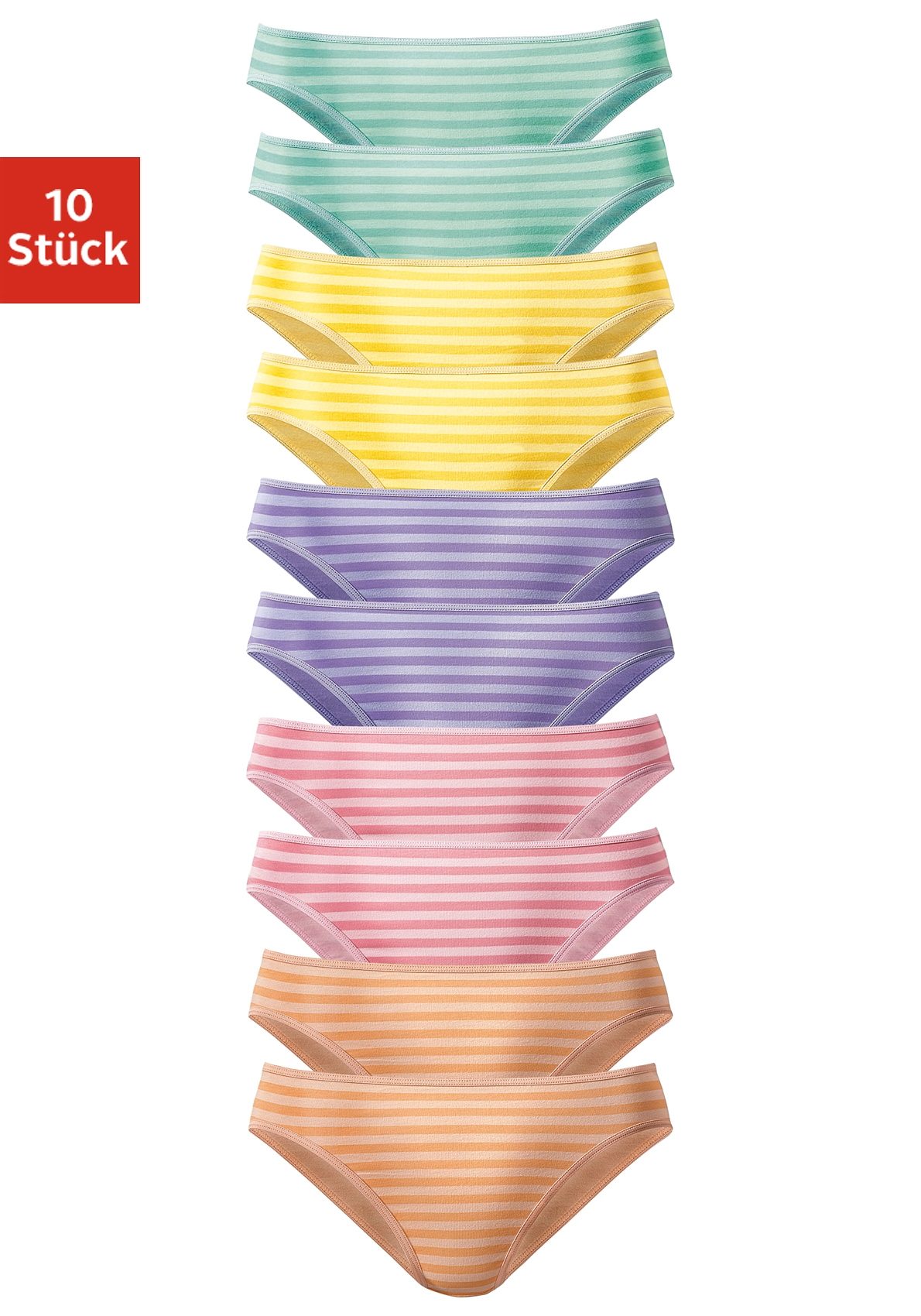 Vivance Slip, (Packung, 10 St.), schöner Basicartikel in tollen Farben - passend für jeden Tag von Vivance
