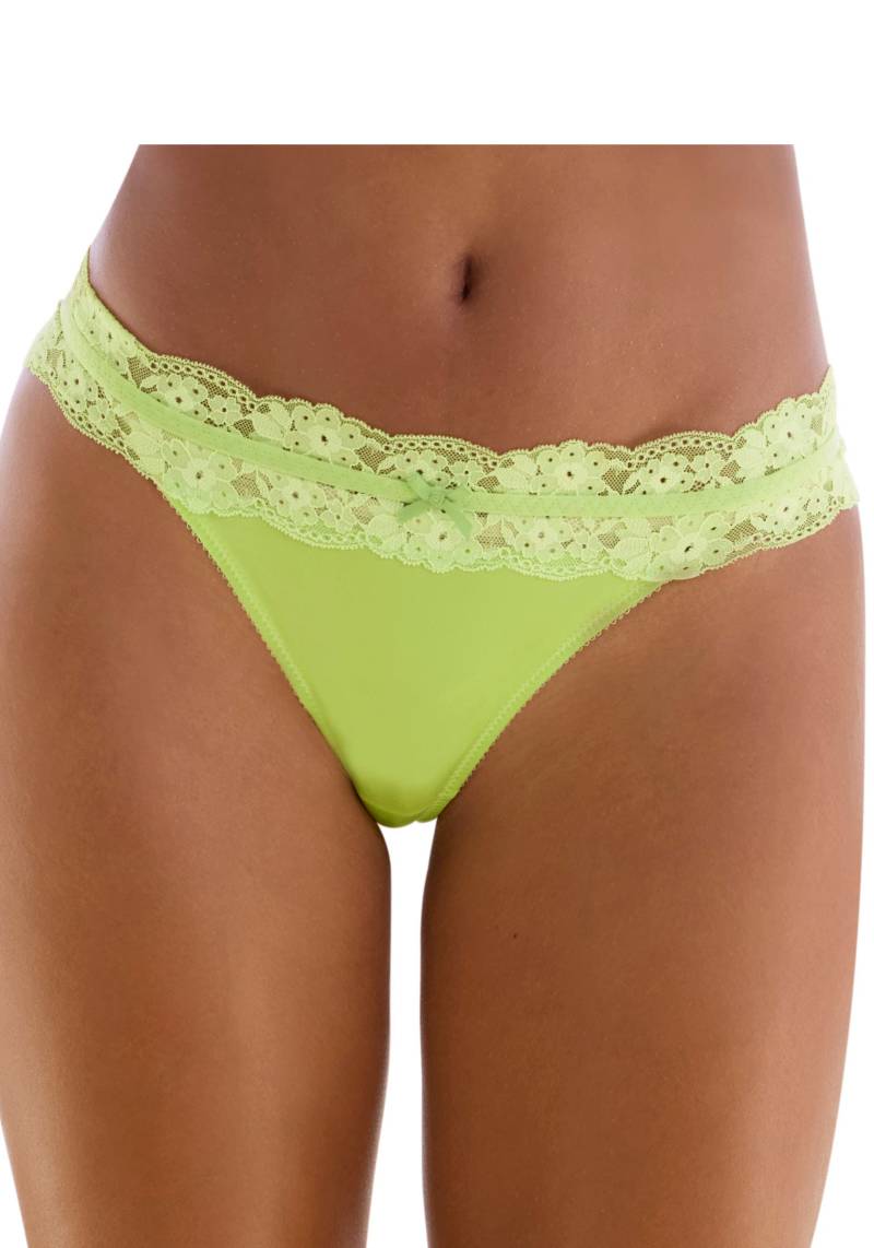 Vivance String, mit blumiger Spitze rundherum am Bund von Vivance