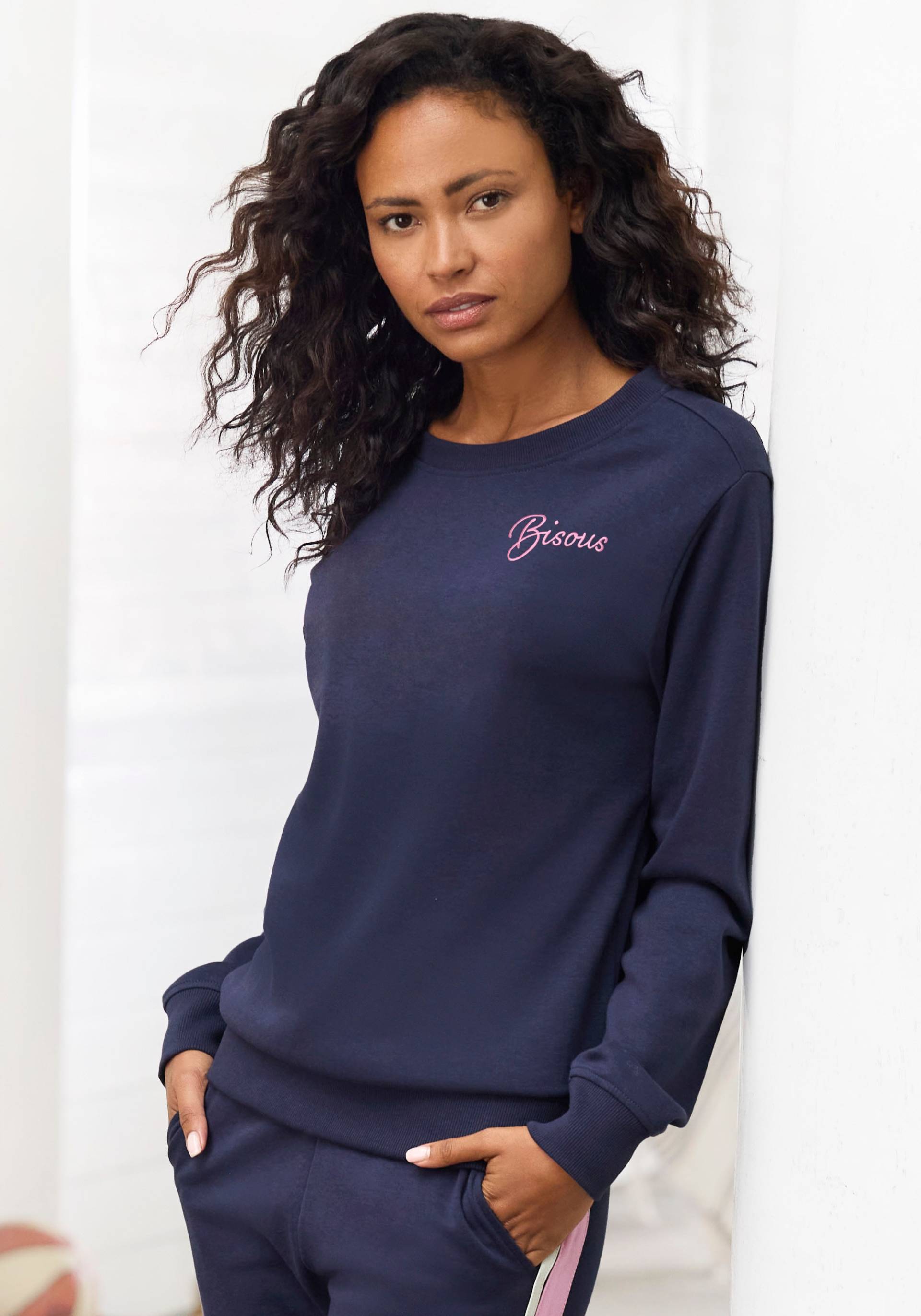 Vivance Sweatshirt, (1 tlg.), Sweatshirt mit Frontprint, Loungeanzug von Vivance