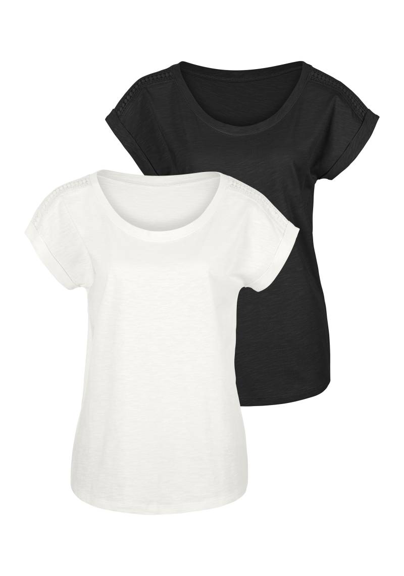 Vivance T-Shirt, (Packung, 2er-Pack) von Vivance