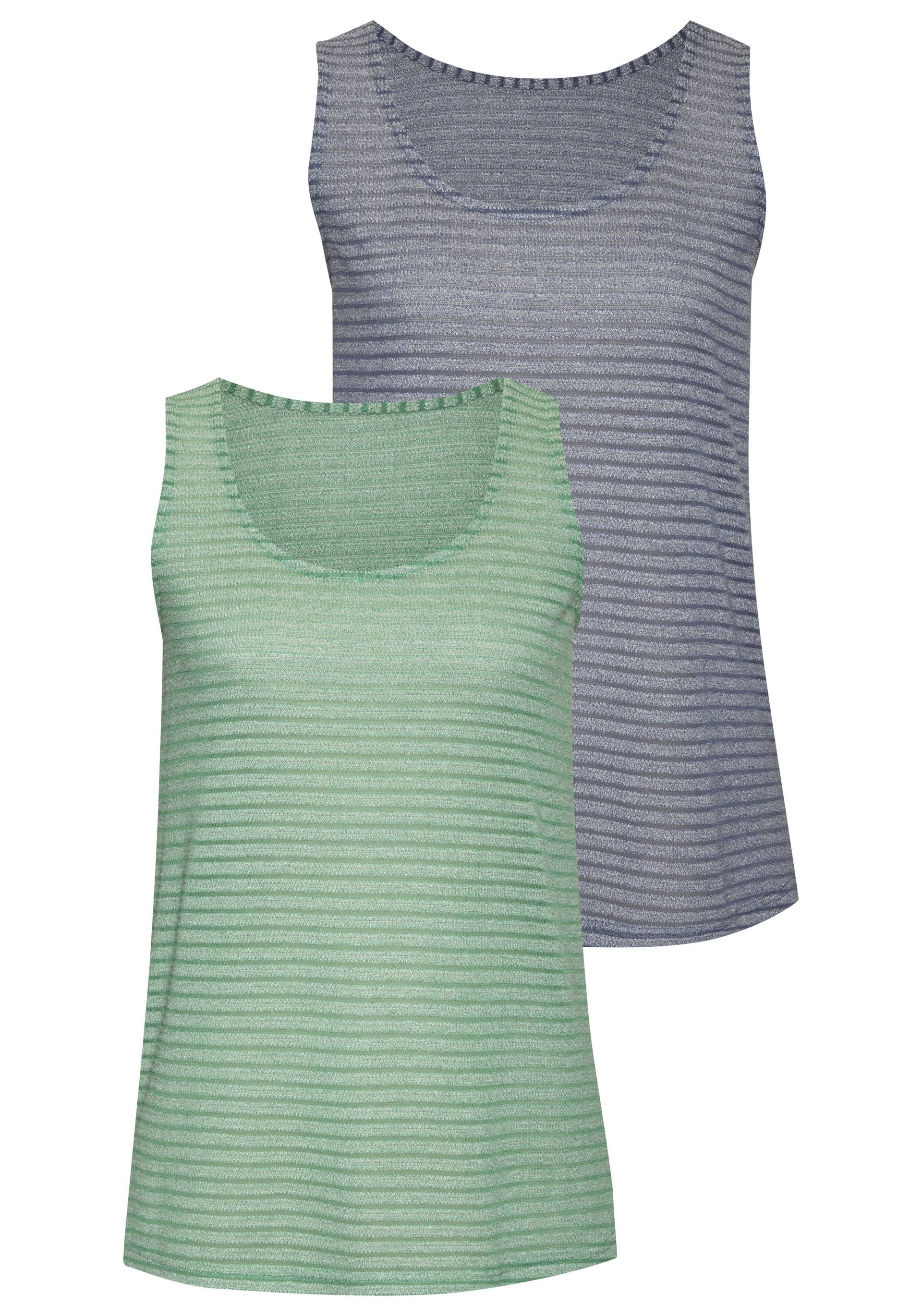 Vivance Trägertop »in Streifenoptik«, (2er-Pack), aus luftigem Jacquard-Strick von Vivance