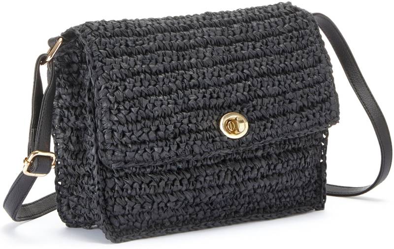 Vivance Umhängetasche »Handtasche«, Minibag, Henkeltasche, Bast-Optik, Sommertasche, Crossbody Bag von Vivance